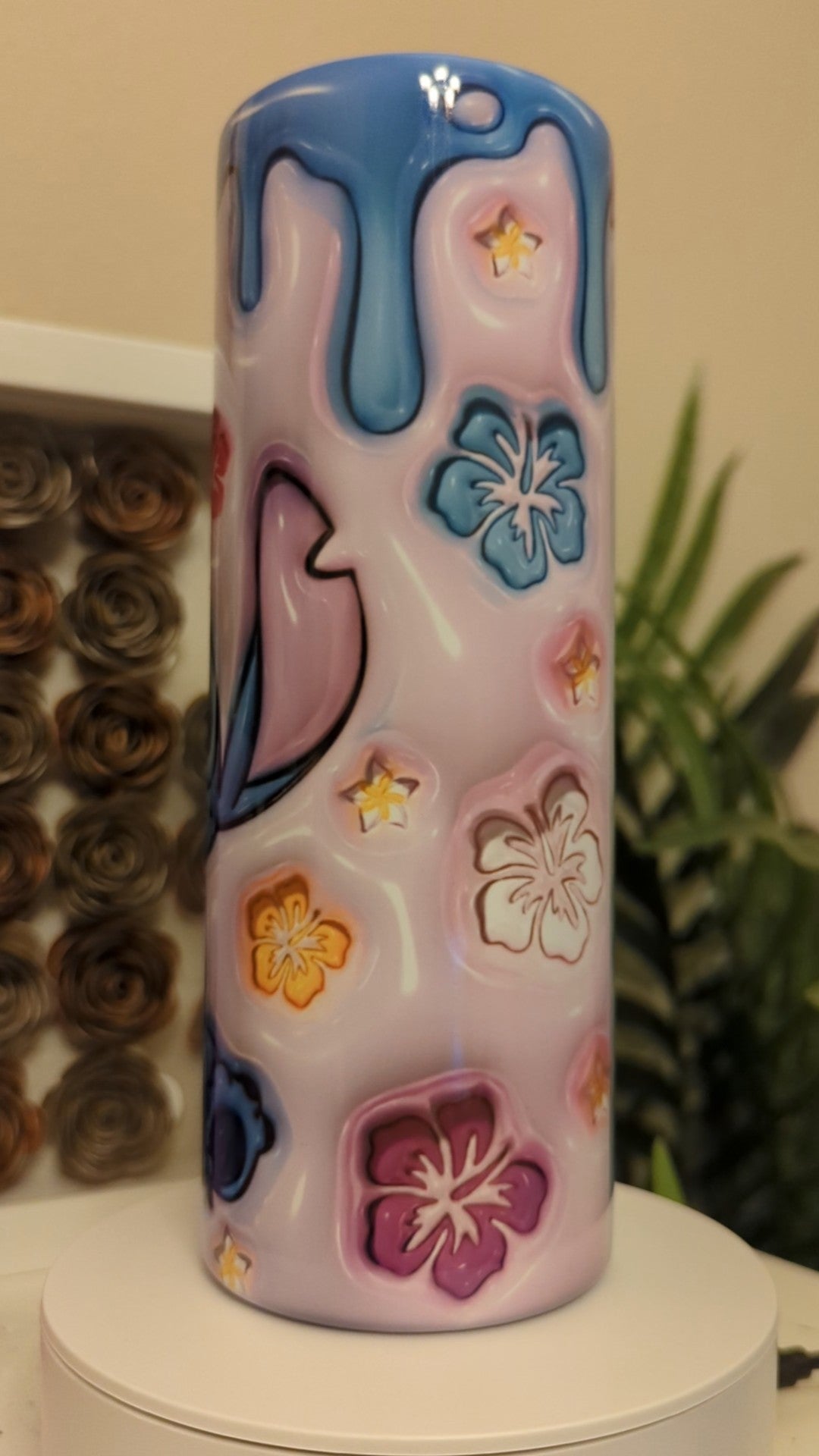 S Pink Purple Hawaiian 20 Ounce Tumbler