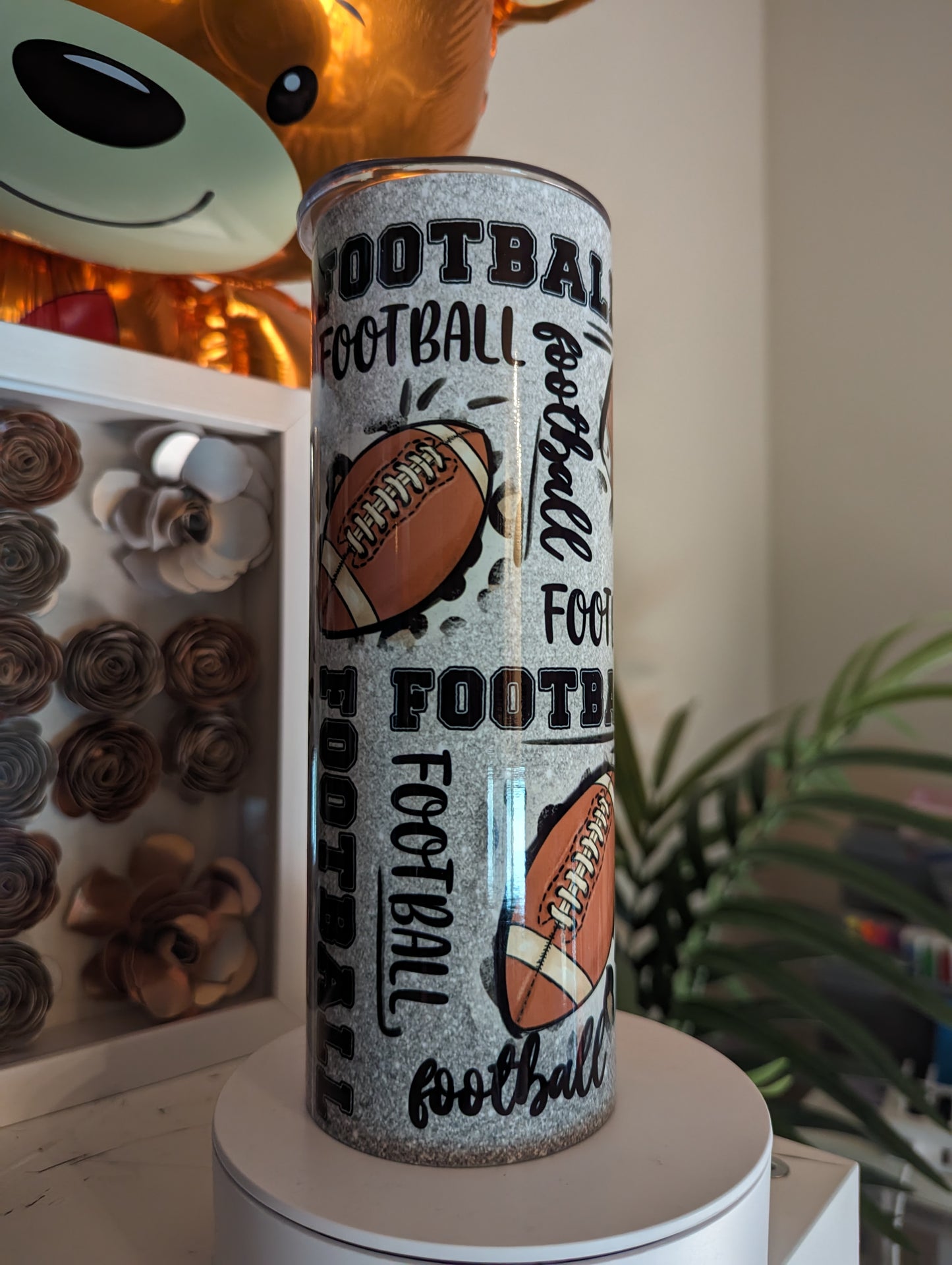 Football 20 Ounce Tumbler