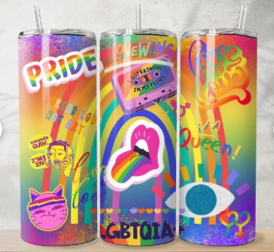 Pride COLORFUL 20 ounce tumbler