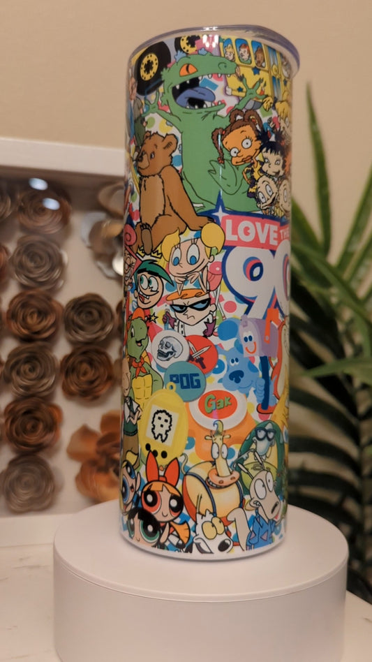 90s Cartoons 20 Ounce Tumbler