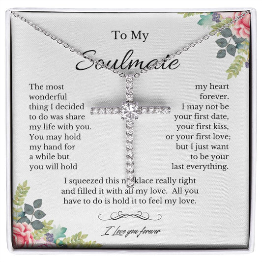 Soulmate CZ Cross Necklace