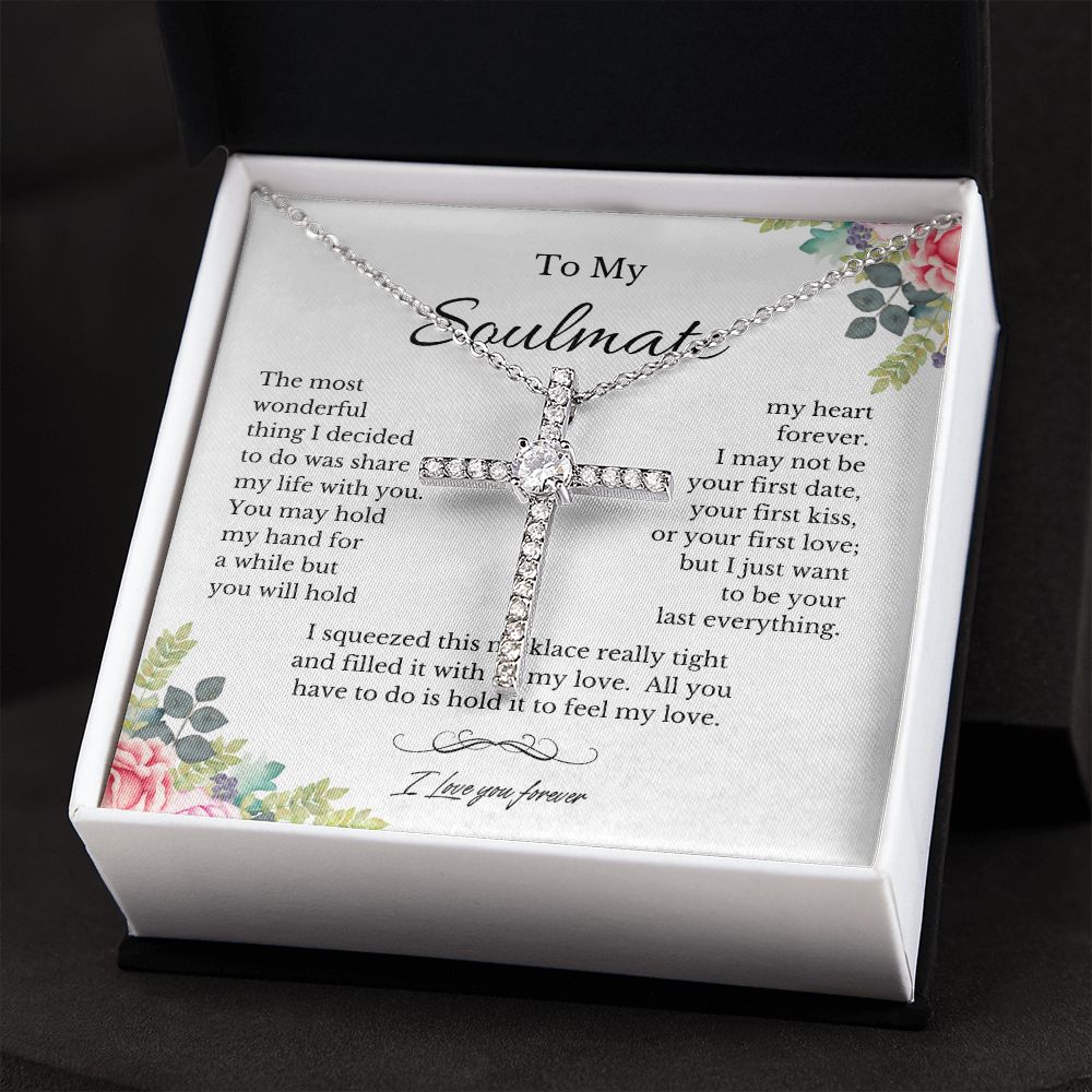 Soulmate CZ Cross Necklace