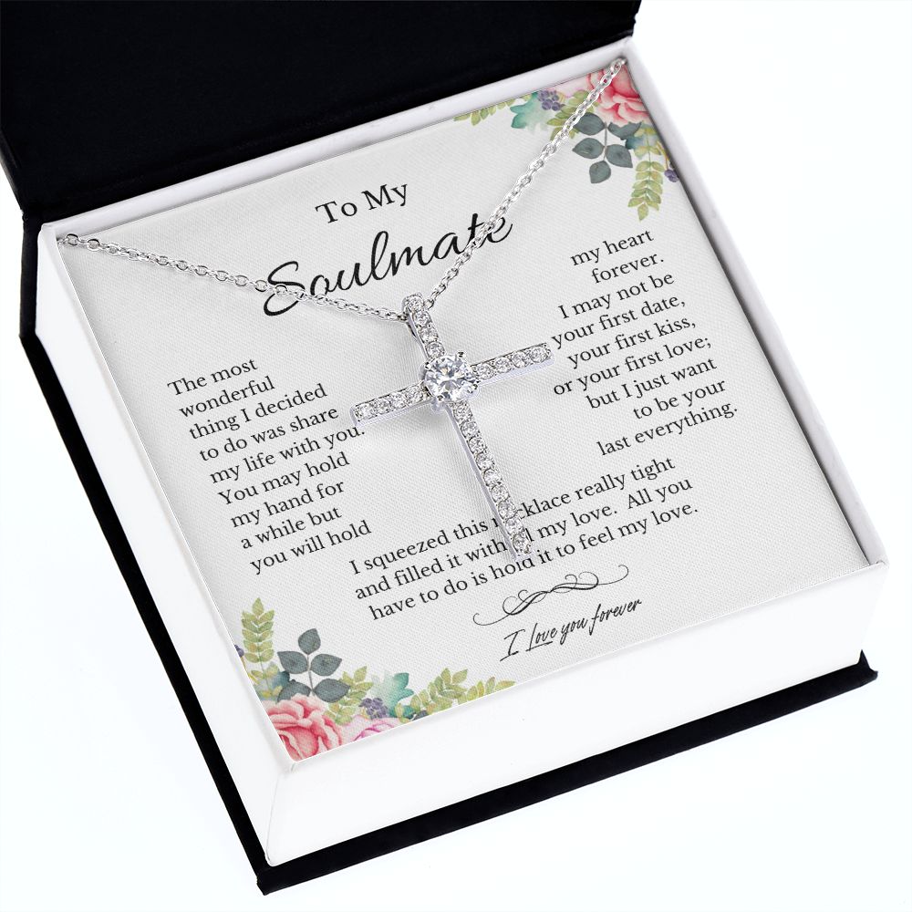 Soulmate CZ Cross Necklace