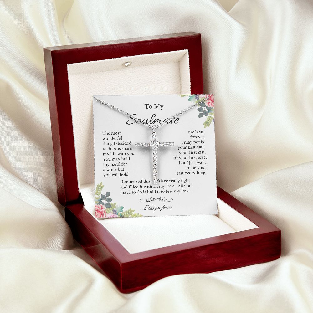 Soulmate CZ Cross Necklace