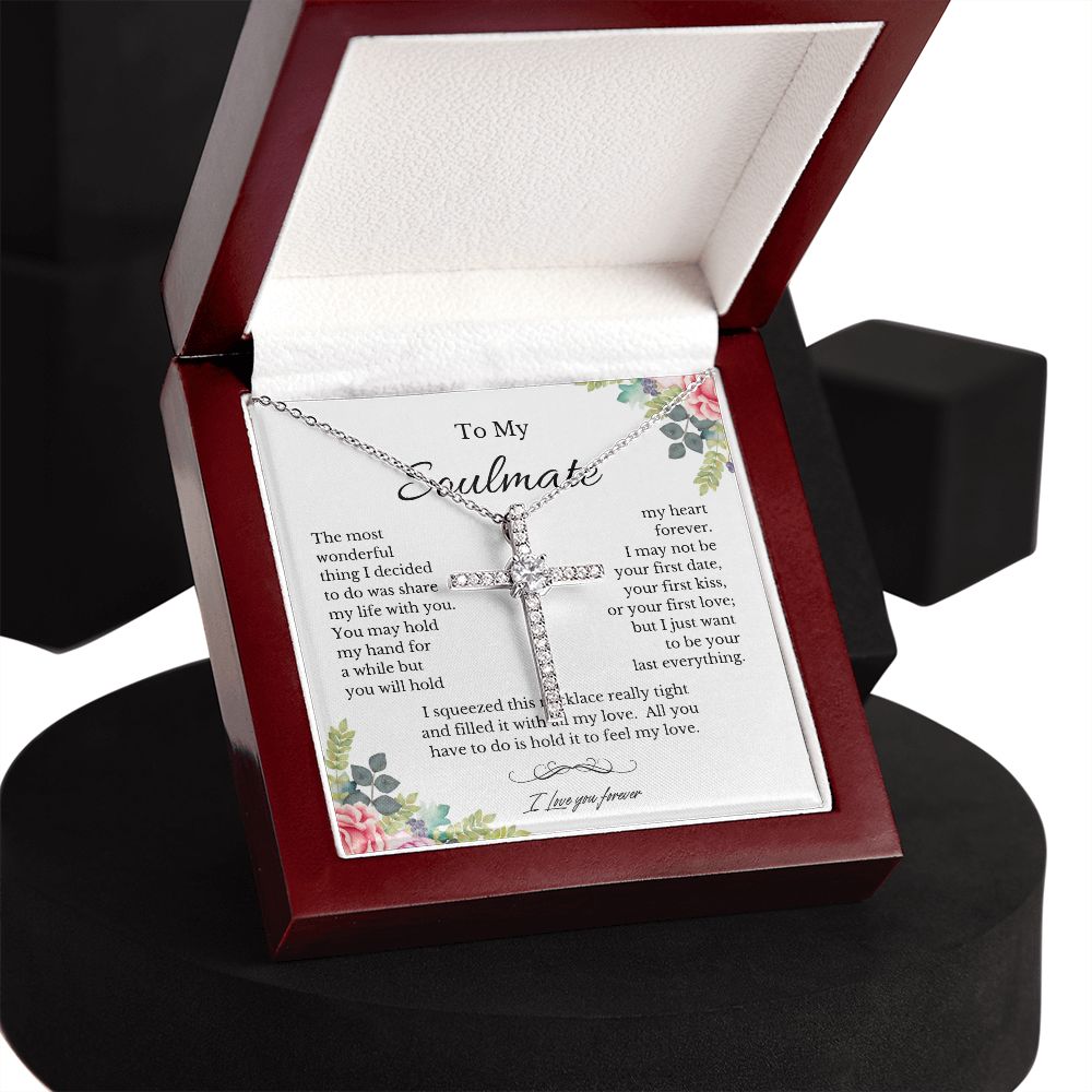 Soulmate CZ Cross Necklace