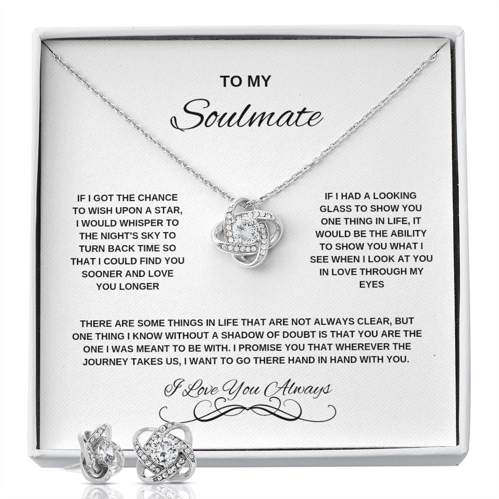 Soulmate Love Knot with CZ Earrings