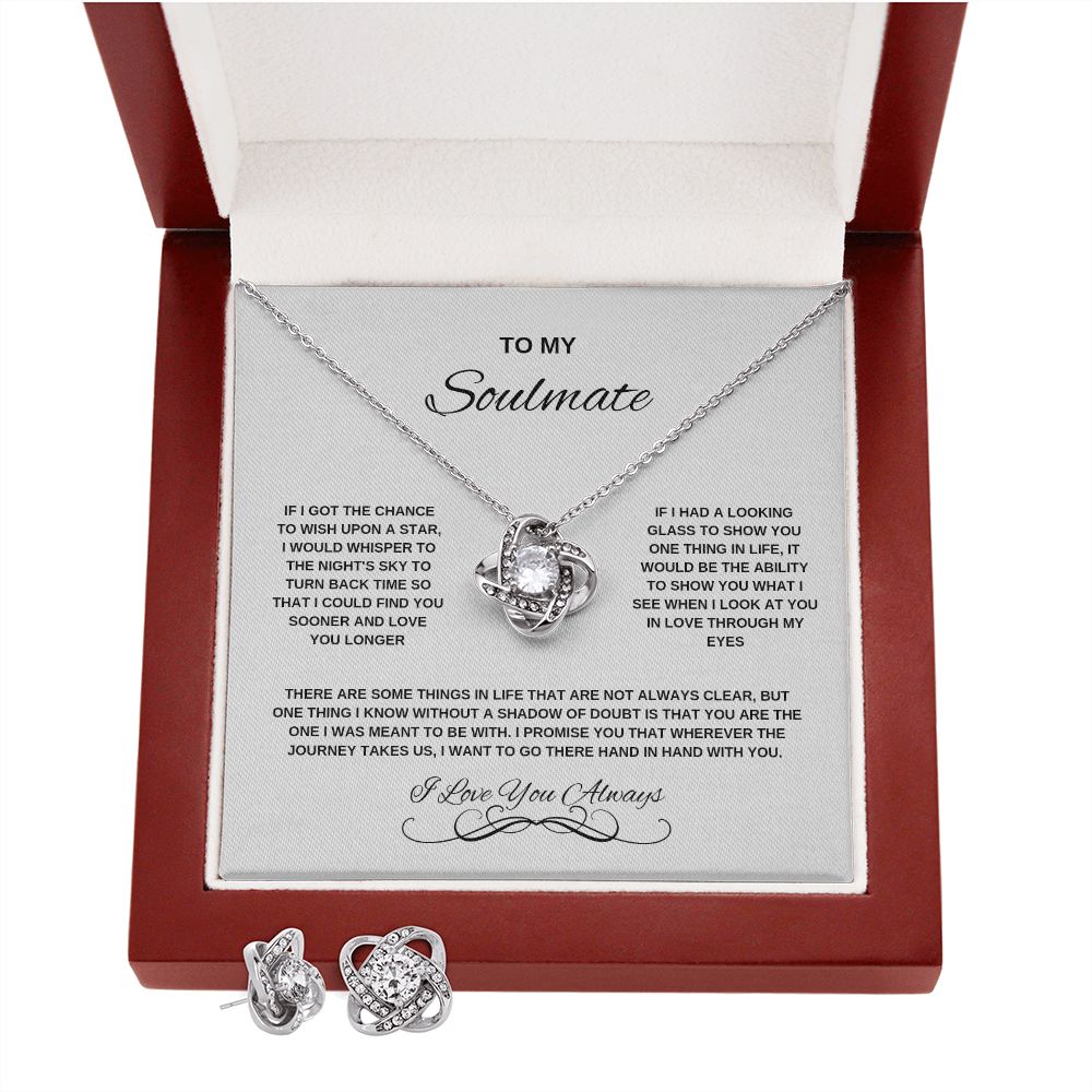 Soulmate Love Knot with CZ Earrings