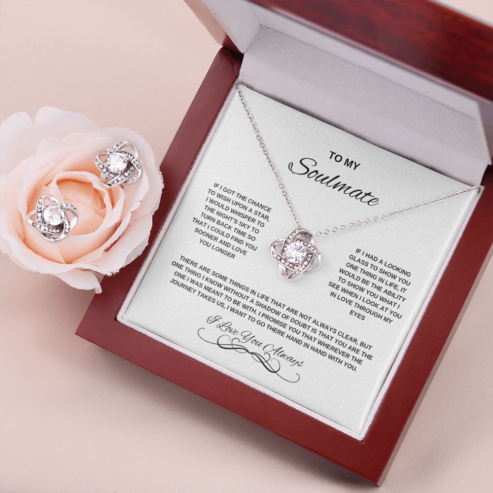 Soulmate Love Knot with CZ Earrings