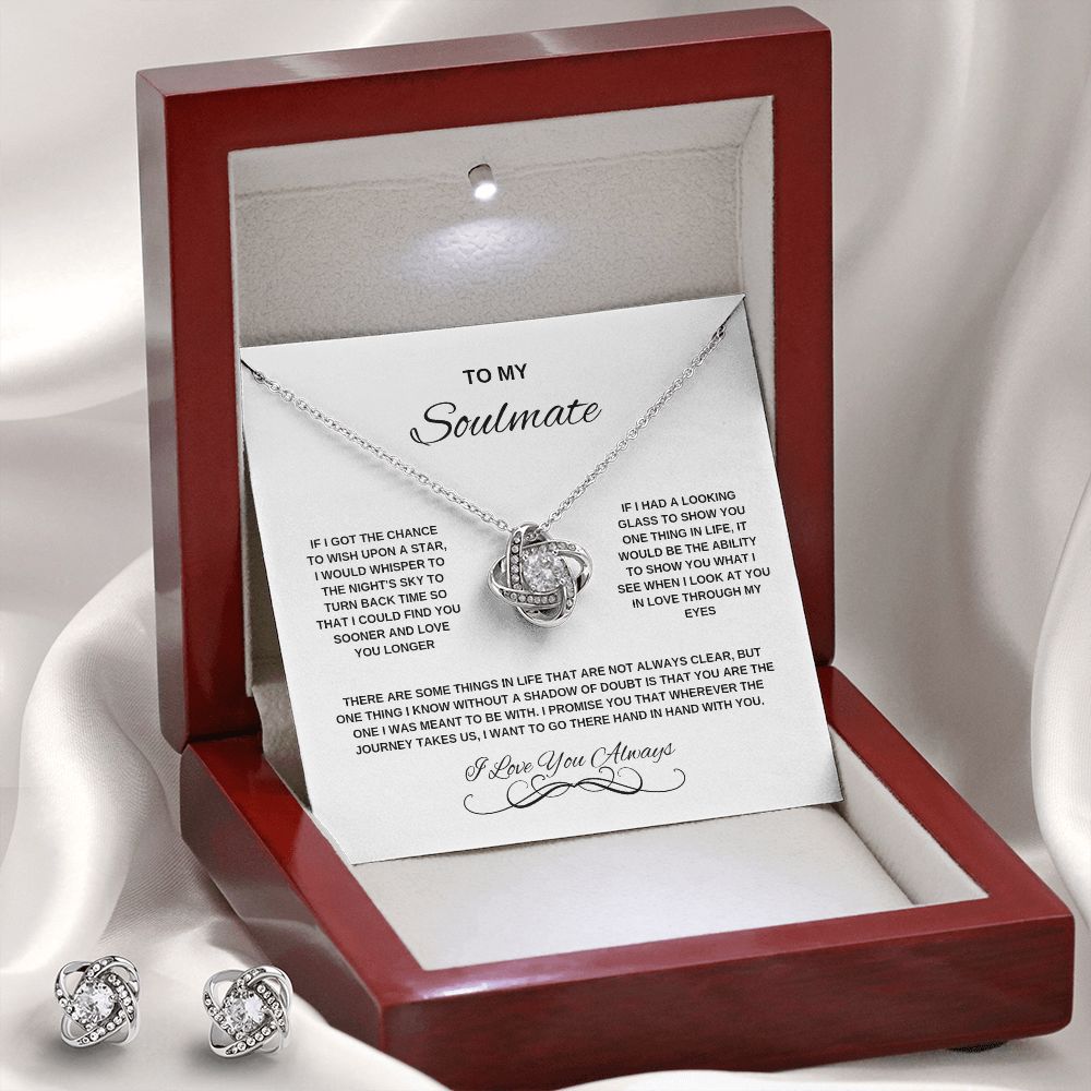 Soulmate Love Knot with CZ Earrings