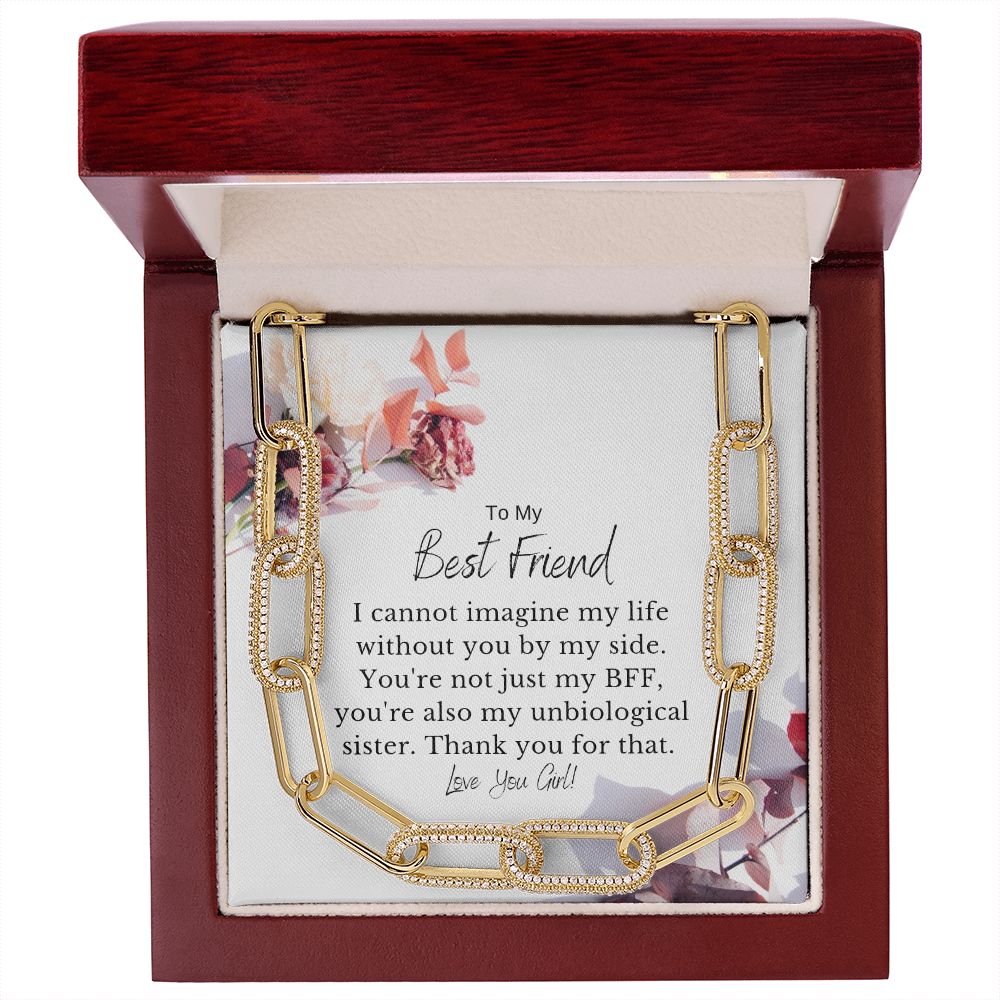 Best Friends Forever Linked Necklace with MC