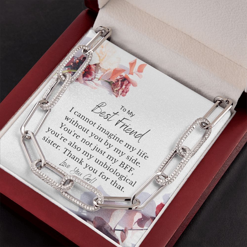 Best Friends Forever Linked Necklace with MC