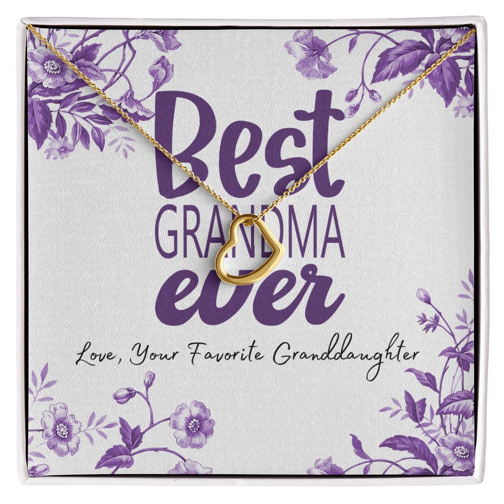 Best Grandma Delicate Heart Necklace