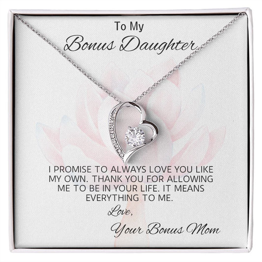 Bonus Daughter Forever Love Necklace with On Demand Message