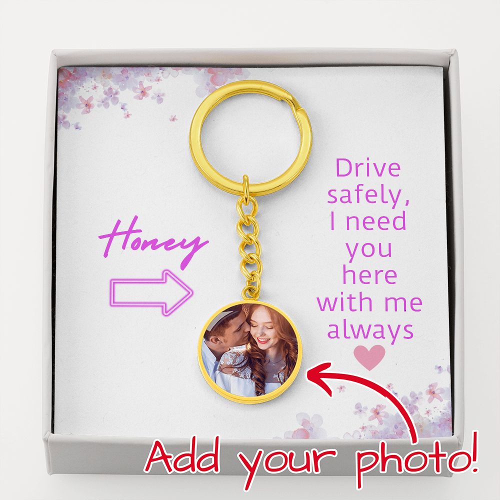 Honey Buyer Upload Circle Keychain w/ POD MC